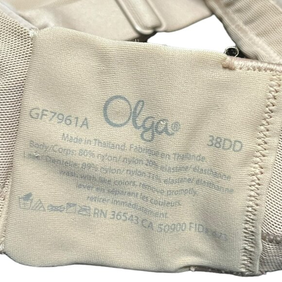 Olga by Warners Bra Cloud 9 Full Figure Underwire Bra GF7961A Almond 38DD - Picture 5 of 5